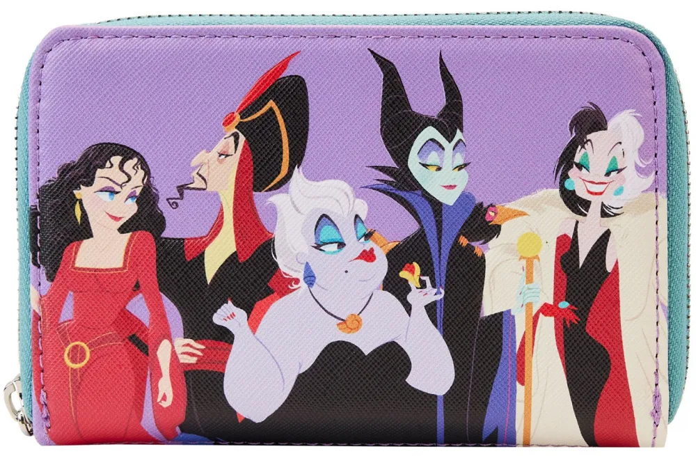 Disney Villains Color Block Zip Around Wallet Loungefly