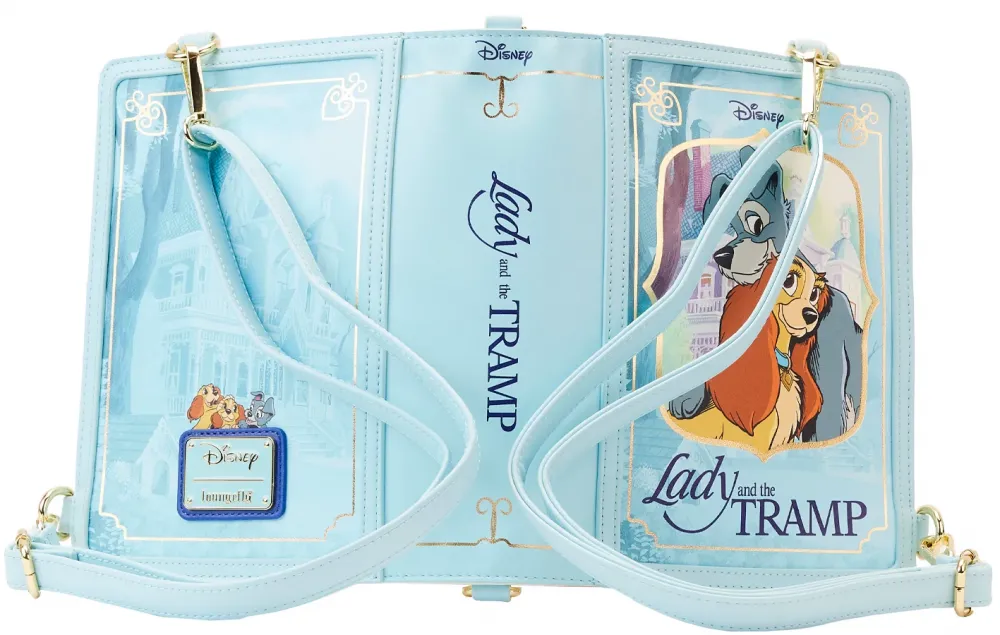 Lady and the Tramp Book Convertible Crossbody Bag Loungefly