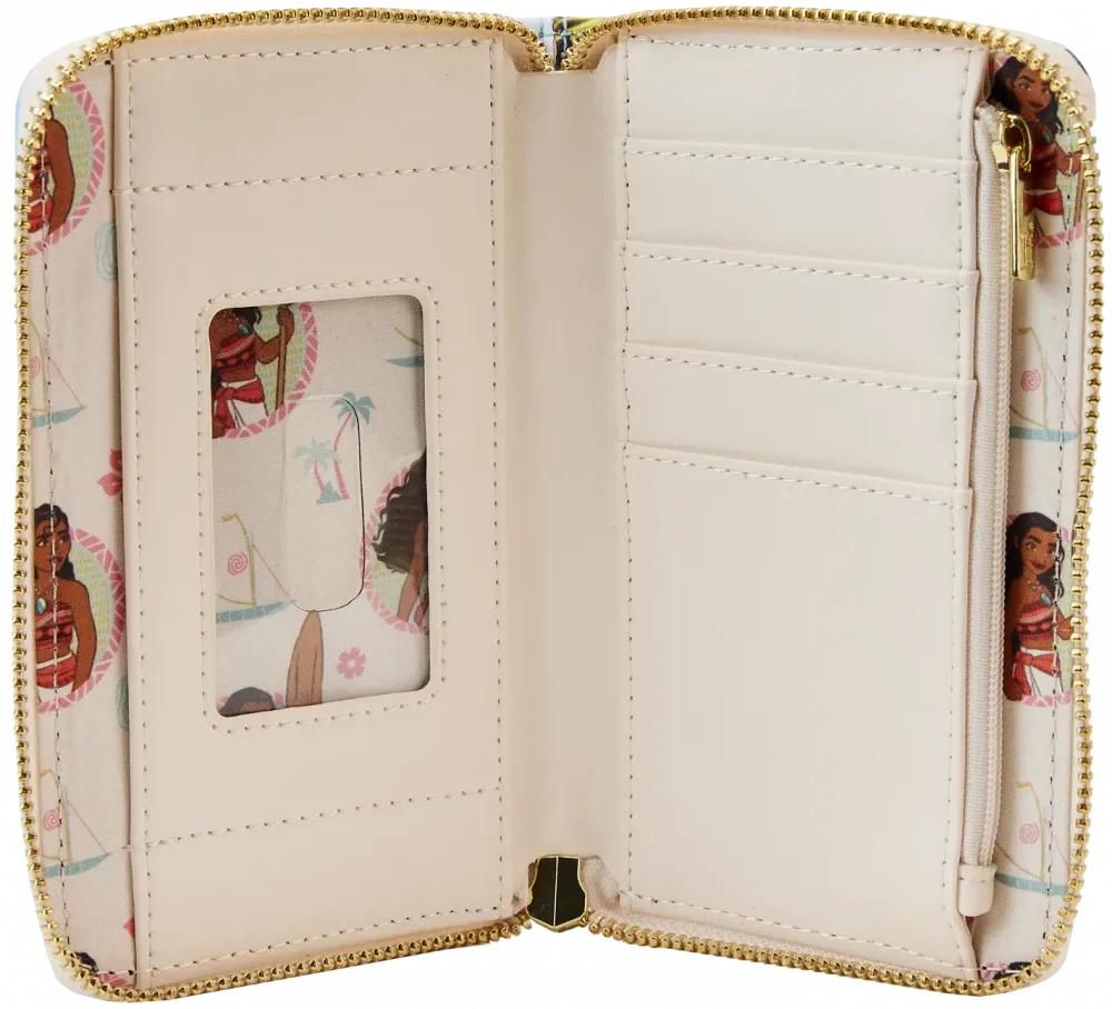 Moana Princess Scenes Zip Around Wallet Loungefly