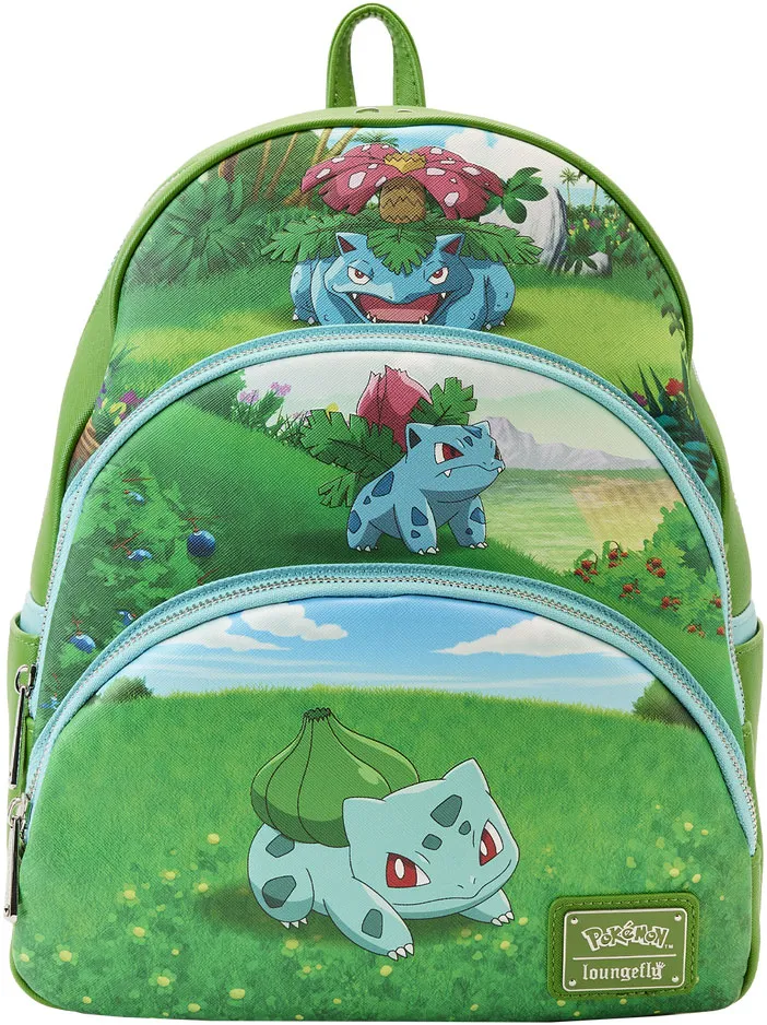 Pokemon Bulbasaur Evolutions Triple Pocket Backpack Loungefly