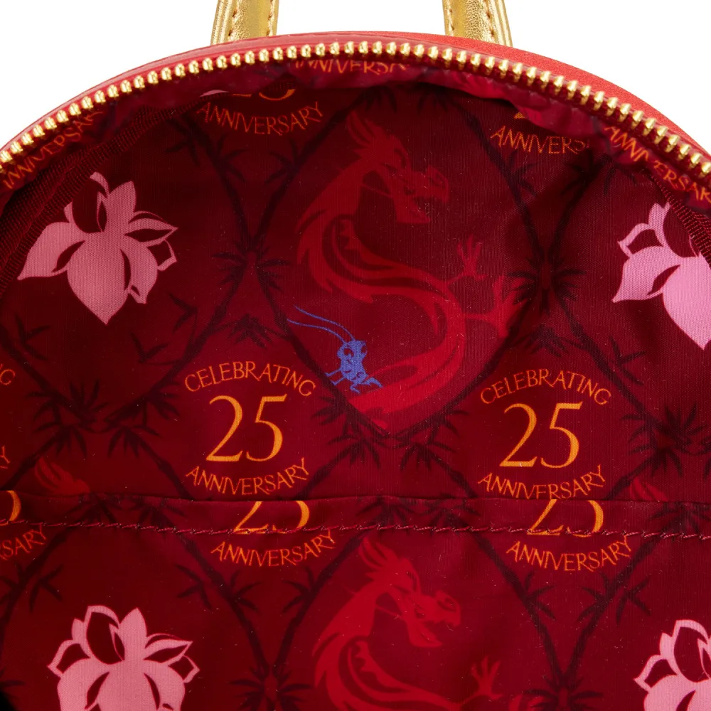 Mulan 25th Anniversary Mushu Glitter Cosplay Mini Backpack Loungefly