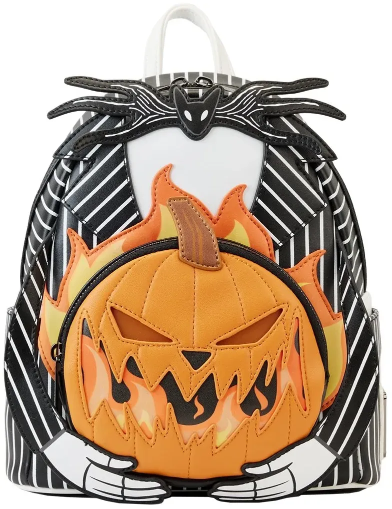 The Nightmare Before Christmas Jack Skellington Light Up Pumpkin Head Mini Backpack Loungefly