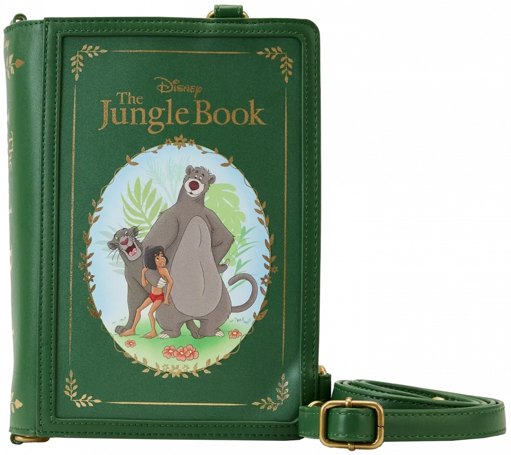 The Jungle Book Classic Book Convertible Crossbody Bag Loungefly