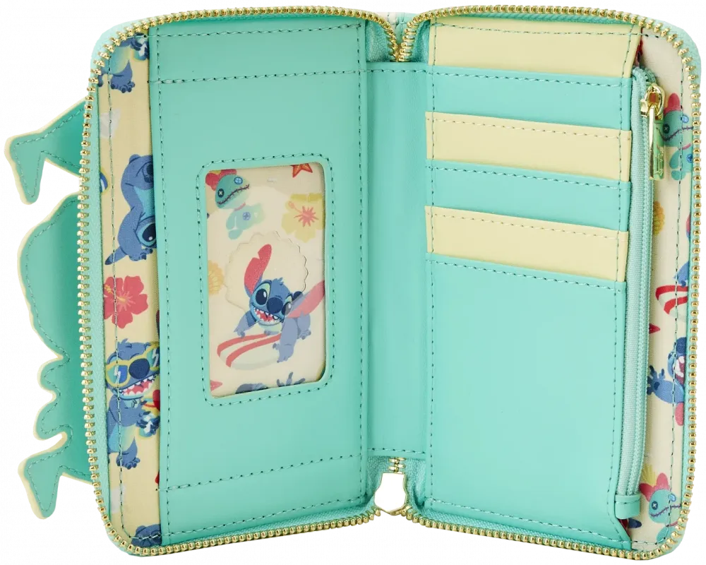 Lilo & Stitch Sandcastle Beach Surprise Zip Around Wallet Loungefly