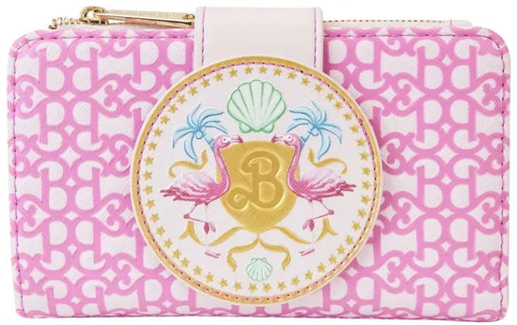 Barbie The Movie Logo All Over Print Flap Wallet Loungefly