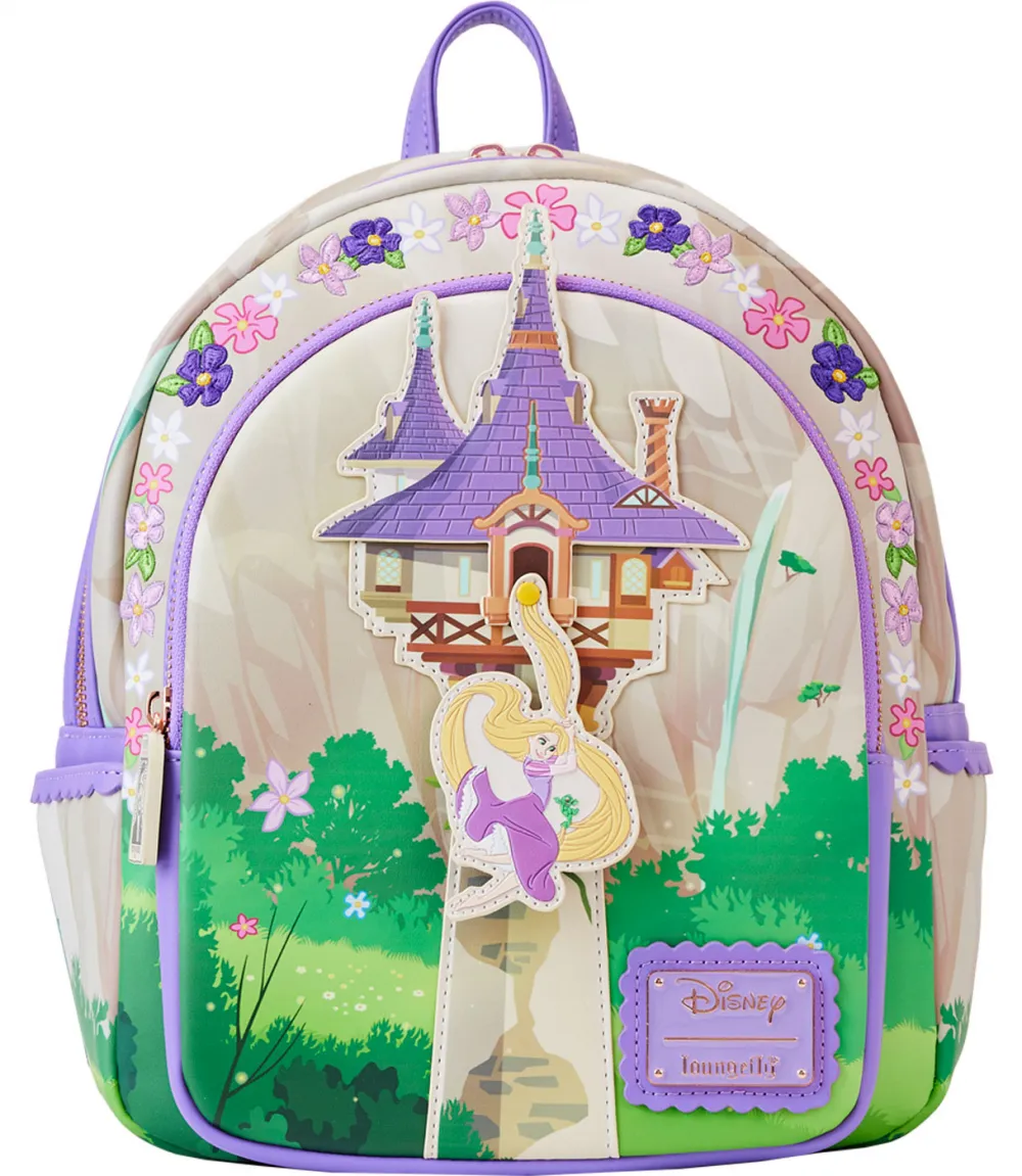 Tangled Rapunzel Swinging From Tower Mini Backpack Loungefly
