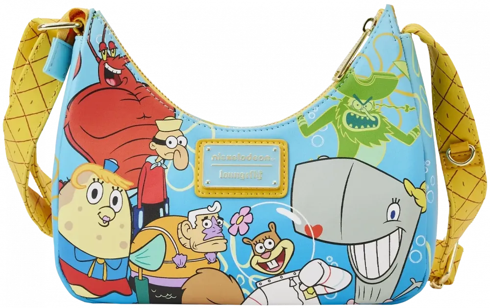 SpongeBob Squarepants Group Shot Crossbody Bag Loungefly