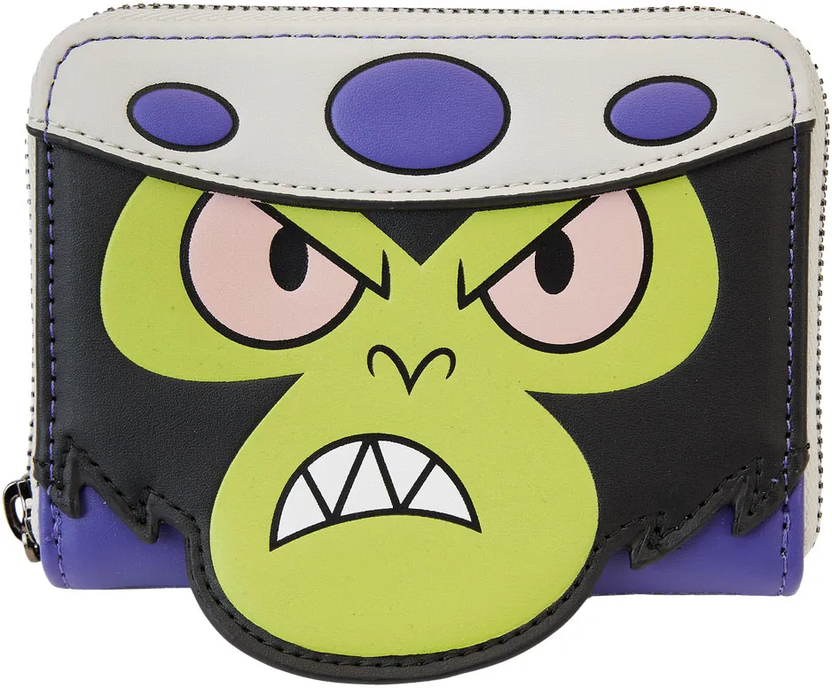 Powerpuff Girls Mojo Jojo Glow Cosplay Zip Around Wallet Loungefly