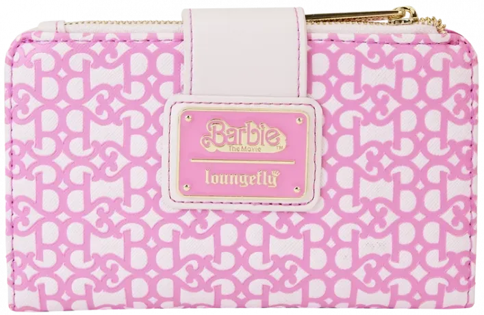 Barbie The Movie Logo All Over Print Flap Wallet Loungefly