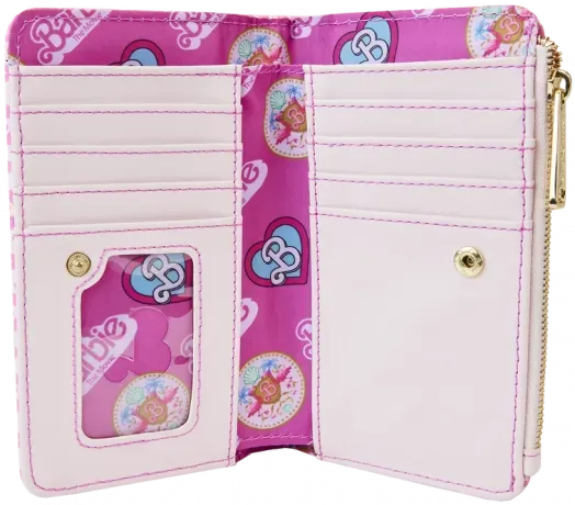 Barbie The Movie Logo All Over Print Flap Wallet Loungefly