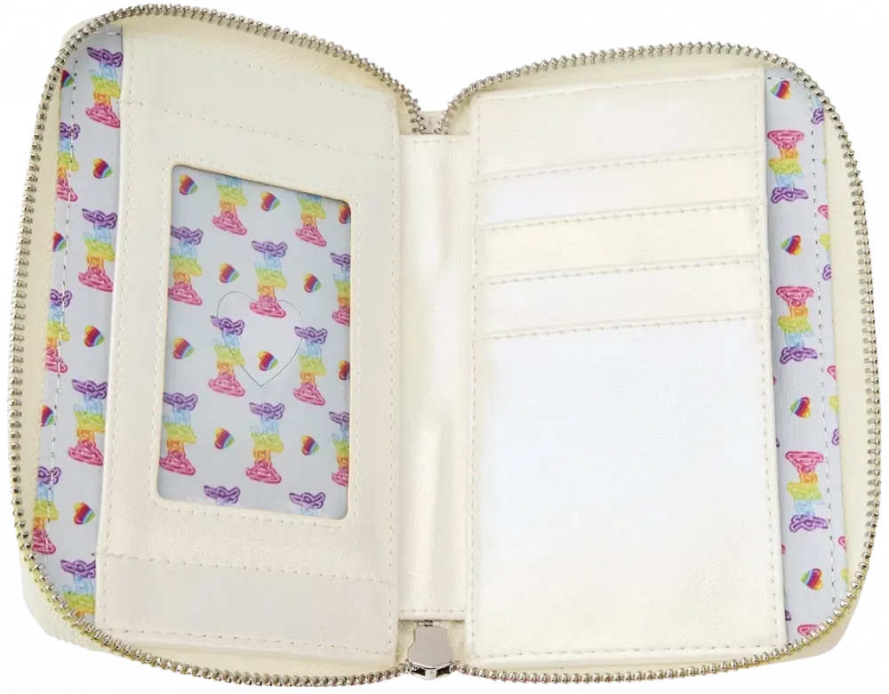 Lisa Frank Rainbow Logo Zip Around Wallet Loungefly