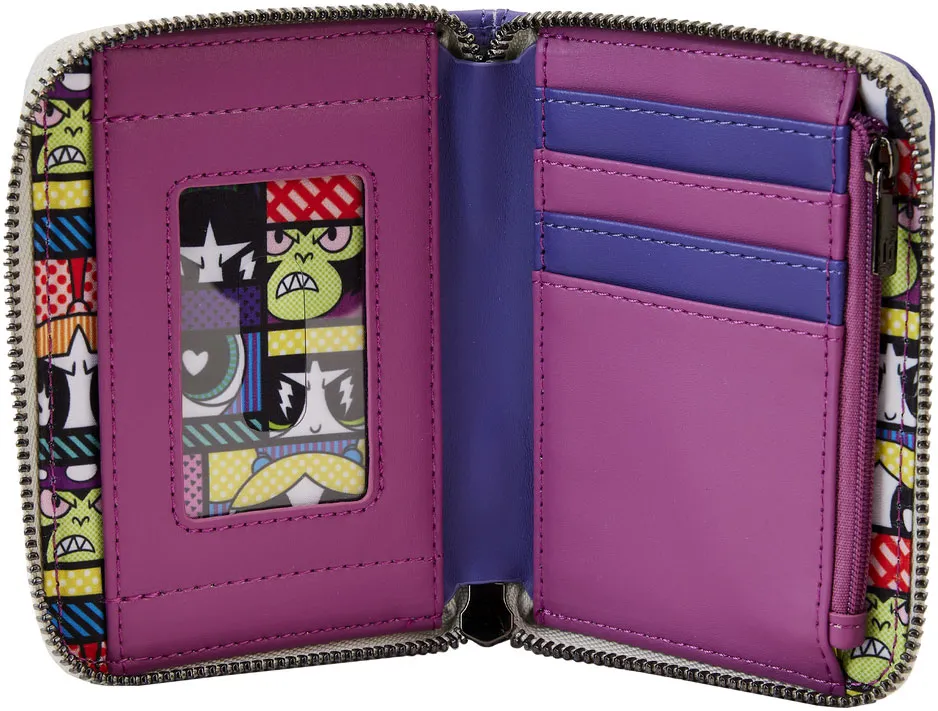 Powerpuff Girls Mojo Jojo Glow Cosplay Zip Around Wallet Loungefly