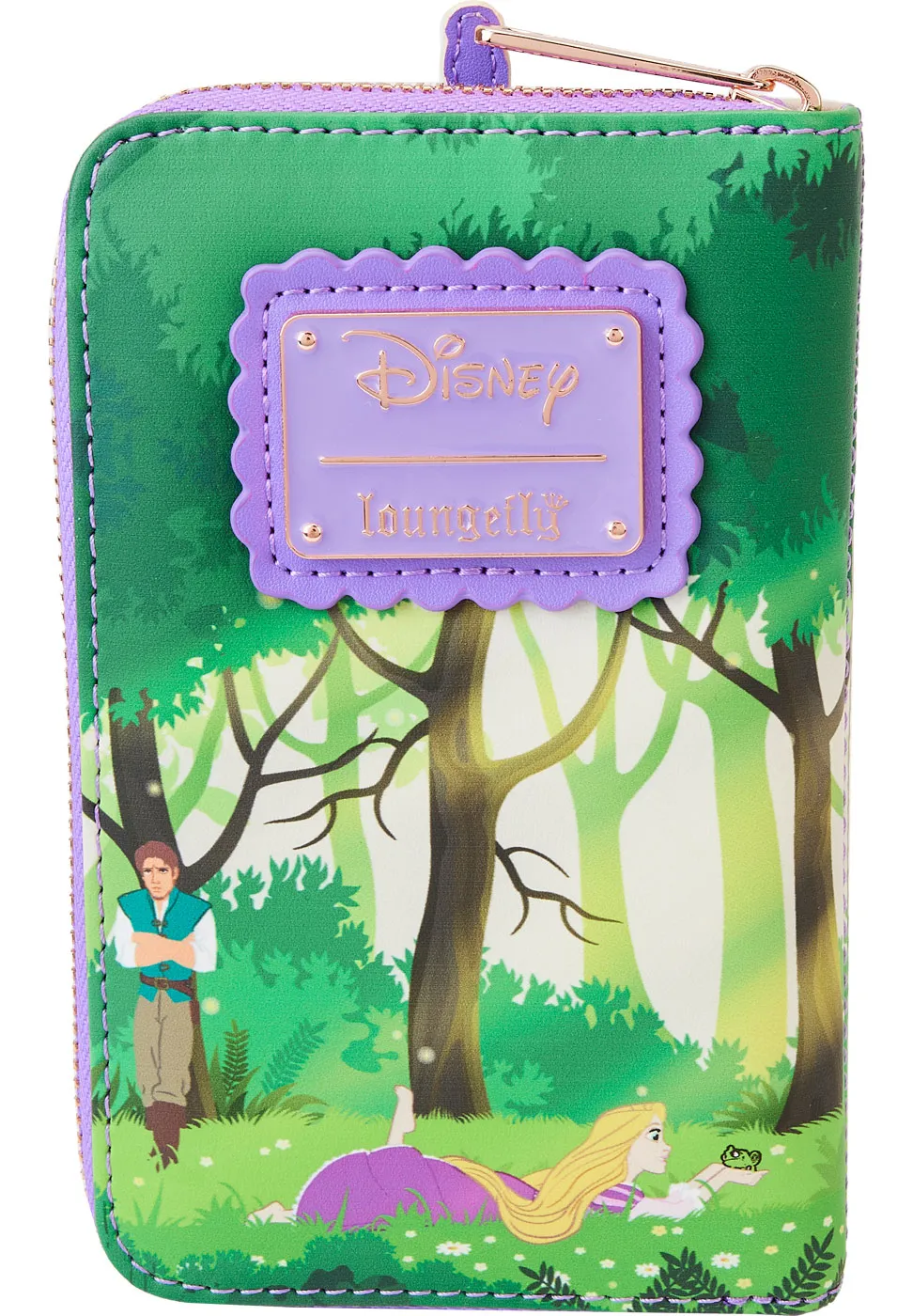 Tangled Rapunzel Swinging From Tower Zip Around Wallet Loungefly