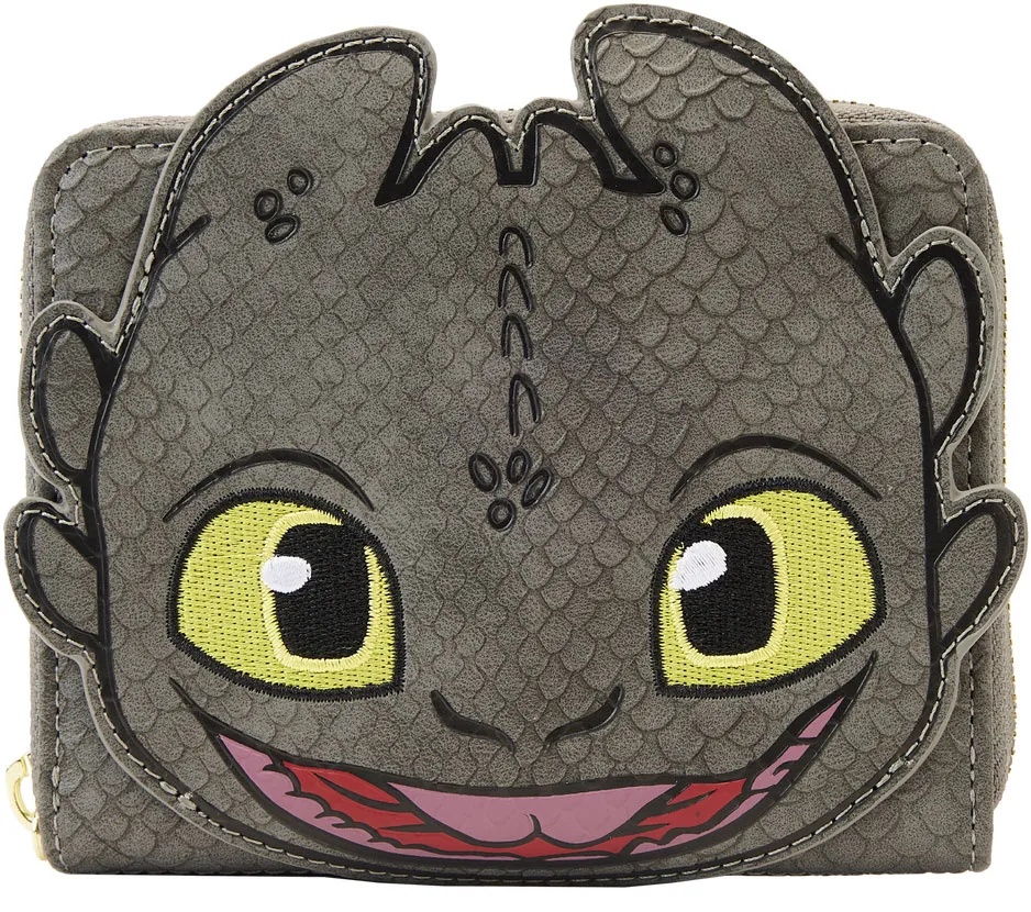 How to Train Your Dragon Toothless Cosplay Zip Around Wallet Loungefly