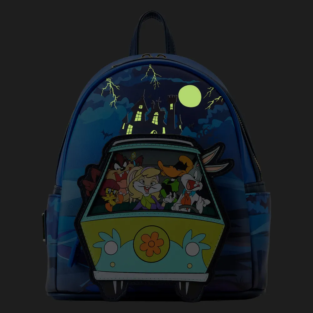 Warner Bros 100th Anniversary Looney Tunes & Scooby-Doo Glow Mini Backpack Loungefly