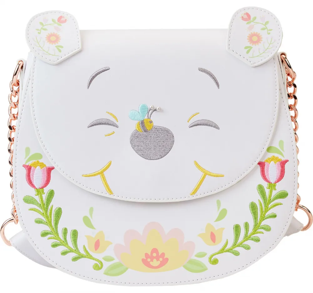 Winnie the Pooh Cosplay Folk Floral Crossbody Bag Loungefly