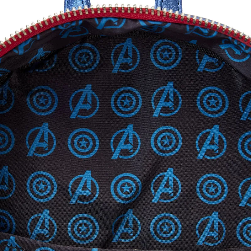 Captain America Cosplay Metallic Mini Backpack Loungefly