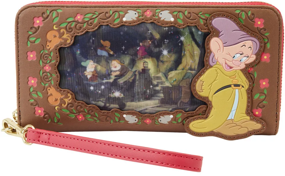 Snow White Lenticular Princess Series Zip Around Wristlet Wallet Loungefly