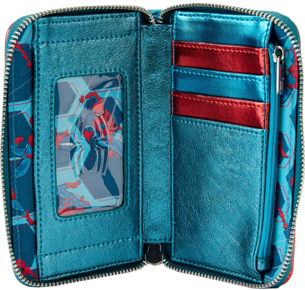 Spider-Man Cosplay Metallic Zip Around Wallet Loungefly