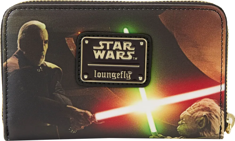 Star Wars Attack of the Clones Scenes Zip Around Wallet Loungefly