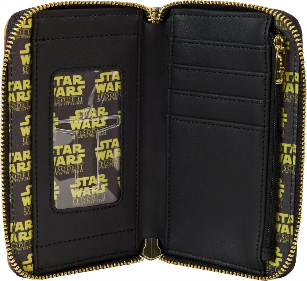 Star Wars Attack of the Clones Scenes Zip Around Wallet Loungefly