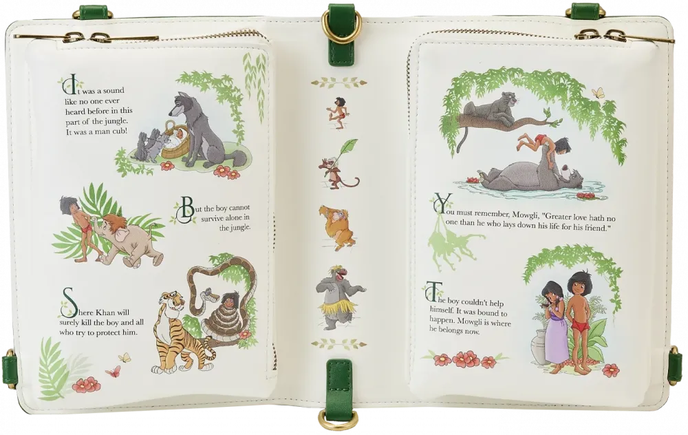 The Jungle Book Classic Book Convertible Crossbody Bag Loungefly