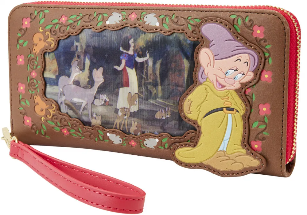 Snow White Lenticular Princess Series Zip Around Wristlet Wallet Loungefly