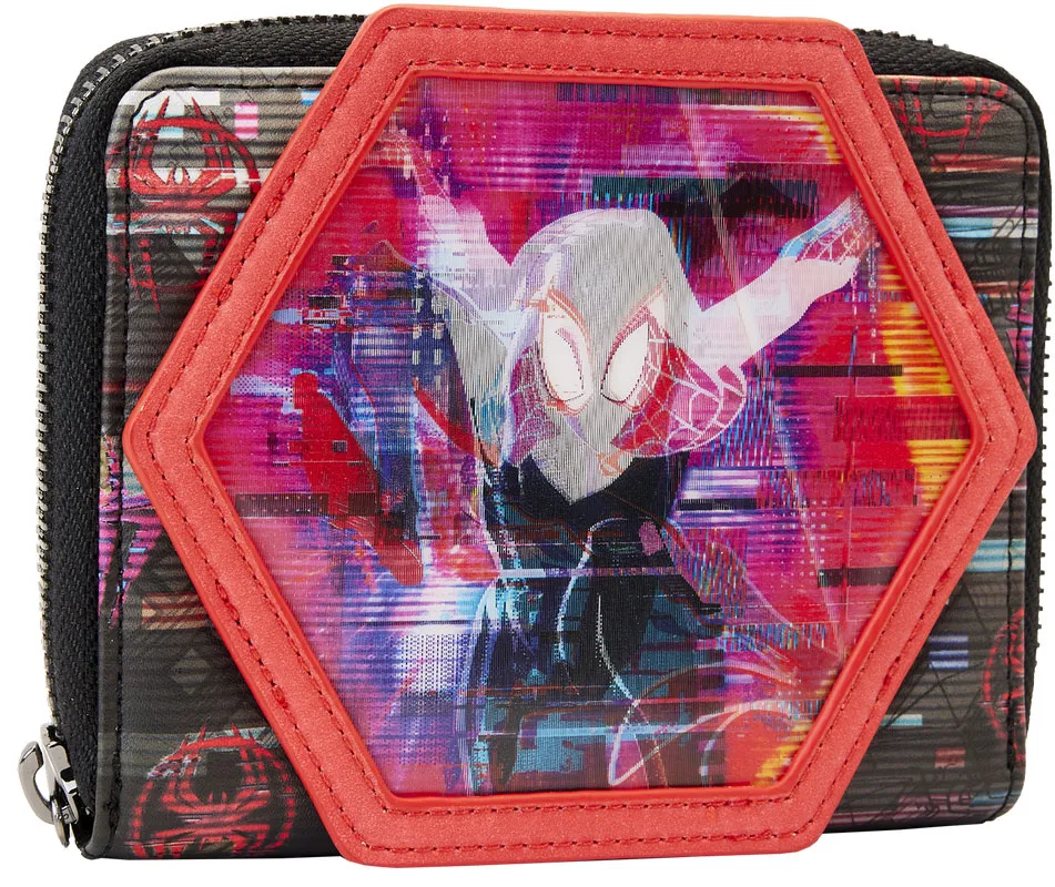 Across the Spider-Verse Lenticular Zip Around Wallet Loungefly