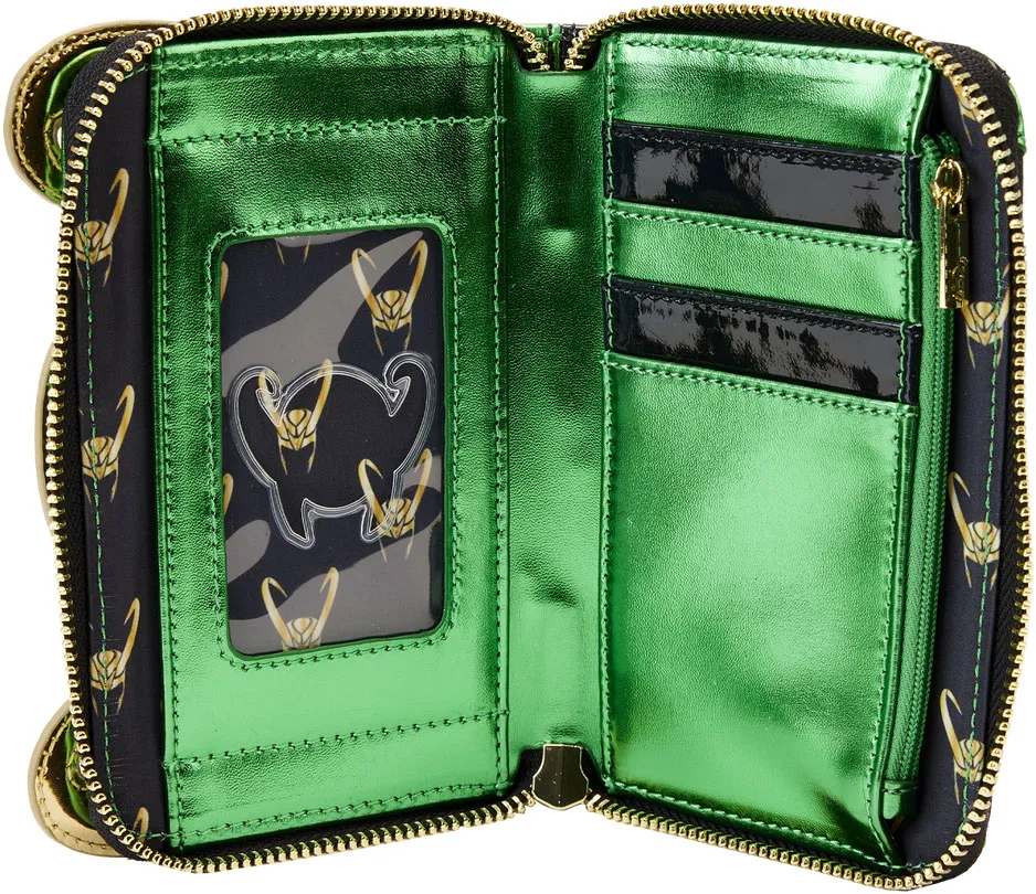 Loki Metallic Cosplay Zip Around Wallet Loungefly