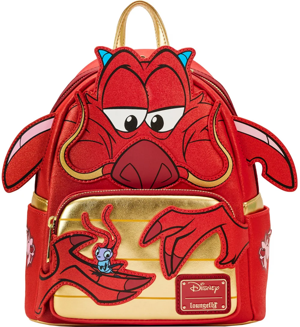 Mulan 25th Anniversary Mushu Glitter Cosplay Mini Backpack Loungefly