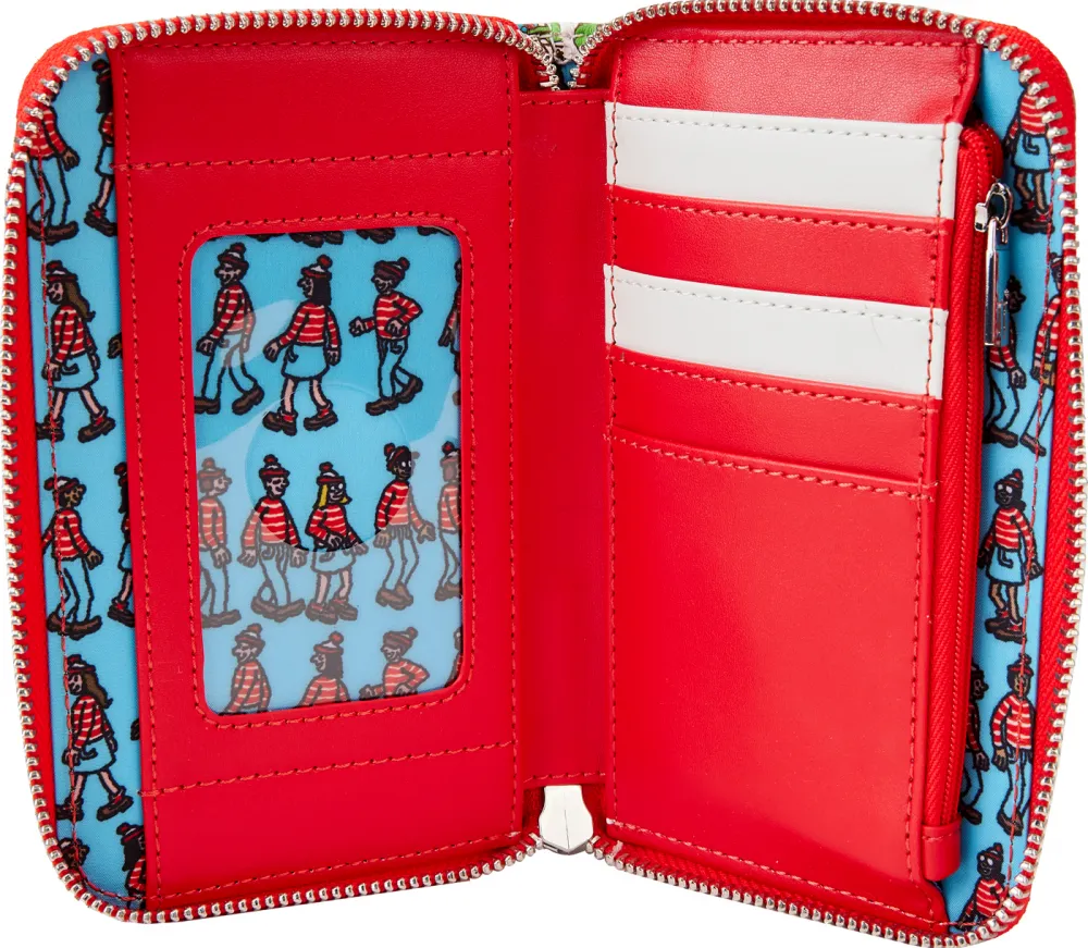 Where's Waldo ? All Over Print Zip Around Wallet Loungefly