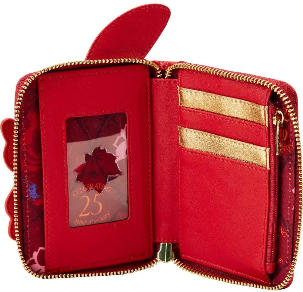 Mulan 25th Anniversary Mushu Glitter Cosplay Zip Around Wallet Loungefly