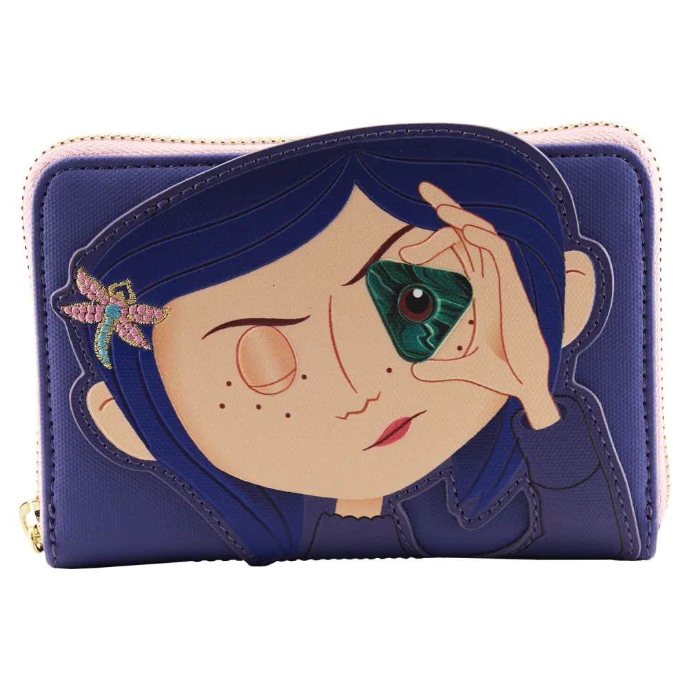 Coraline Stars Cosplay Glow Cosplay Zip Around Wallet Loungefly