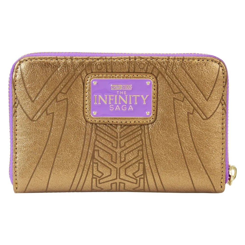 Marvel Thanos Gauntlet Shine Zip Around Wallet Loungefly