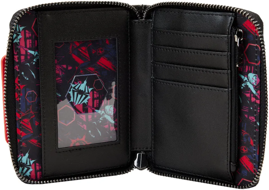 Across the Spider-Verse Lenticular Zip Around Wallet Loungefly