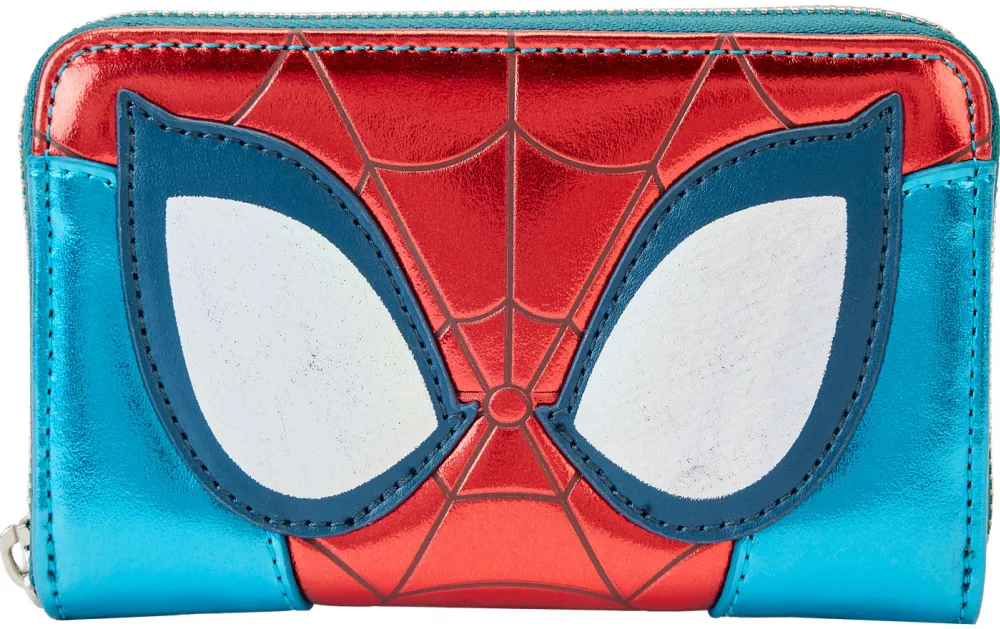 Spider-Man Cosplay Metallic Zip Around Wallet Loungefly