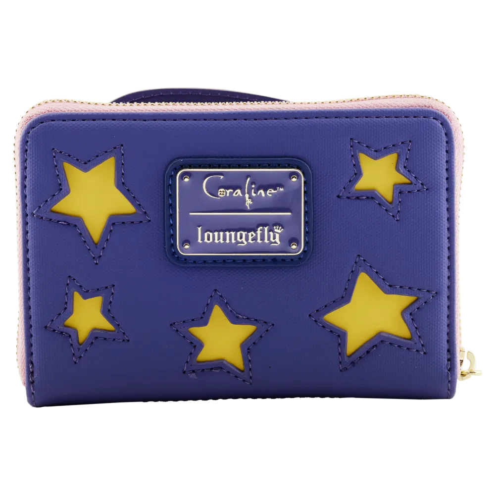 Coraline Stars Cosplay Glow Cosplay Zip Around Wallet Loungefly