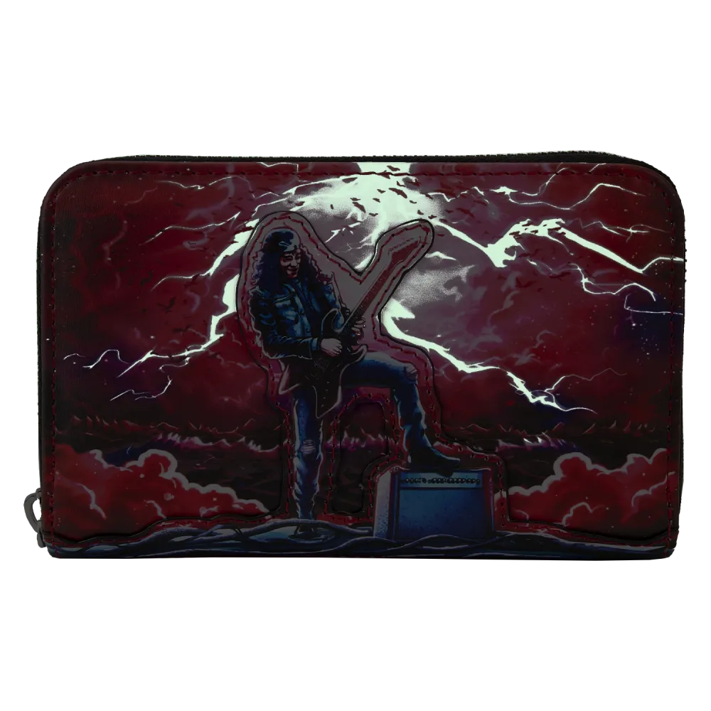 Stranger Things Eddie Tribute Glow Zip Around Wallet Loungefly