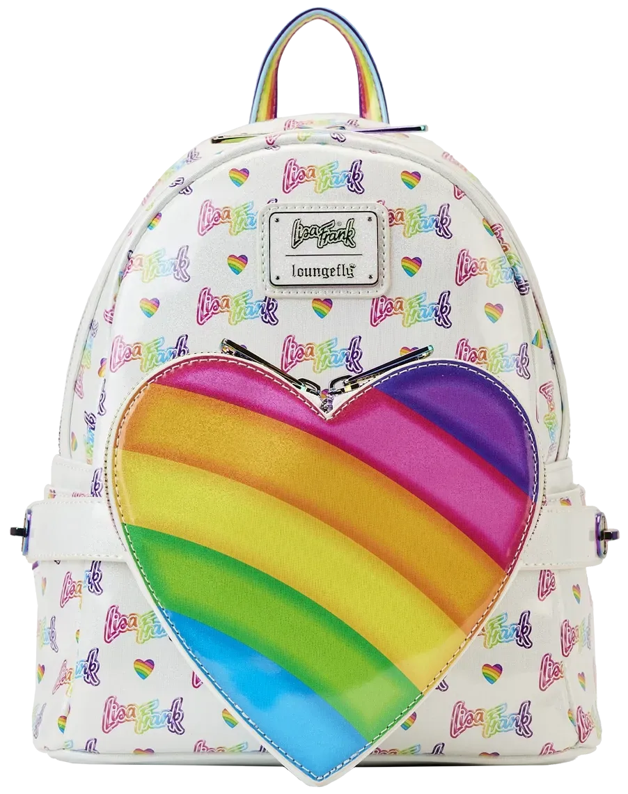 Lisa Frank Rainbow Heart Mini Backpack & Fanny Pack Loungefly