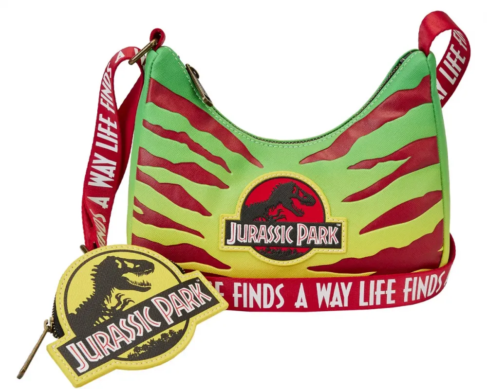 Jurassic Park 30th Anniversary Life Finds a Way Crossbody Bag Loungefly