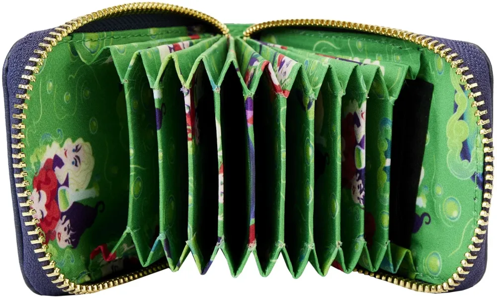 Hocus Pocus Sanderson Sisters Cauldron Glow Accordion Wallet Loungefly