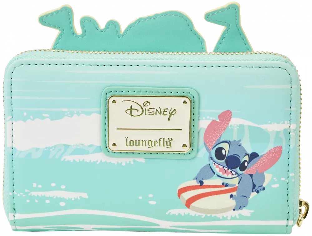 Lilo & Stitch Sandcastle Beach Surprise Zip Around Wallet Loungefly