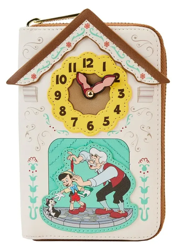 Pinocchio Cuckoo Clock Zip Around Wallet