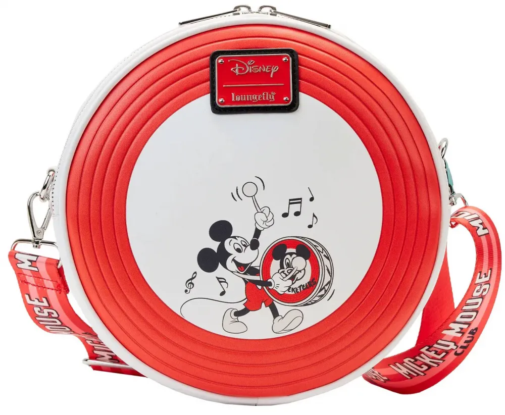 Disney 100 Mickey Mouseketeers Drum Crossbody Bag with Ear Holder Loungefly