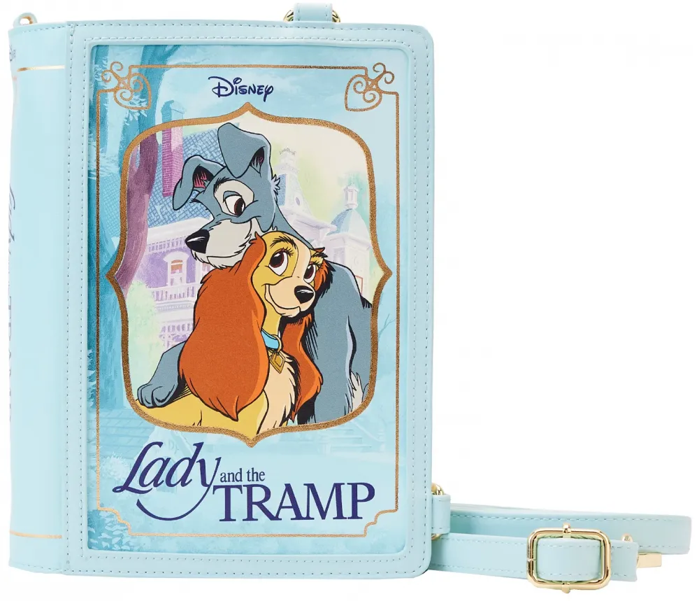 Lady and the Tramp Book Convertible Crossbody Bag Loungefly