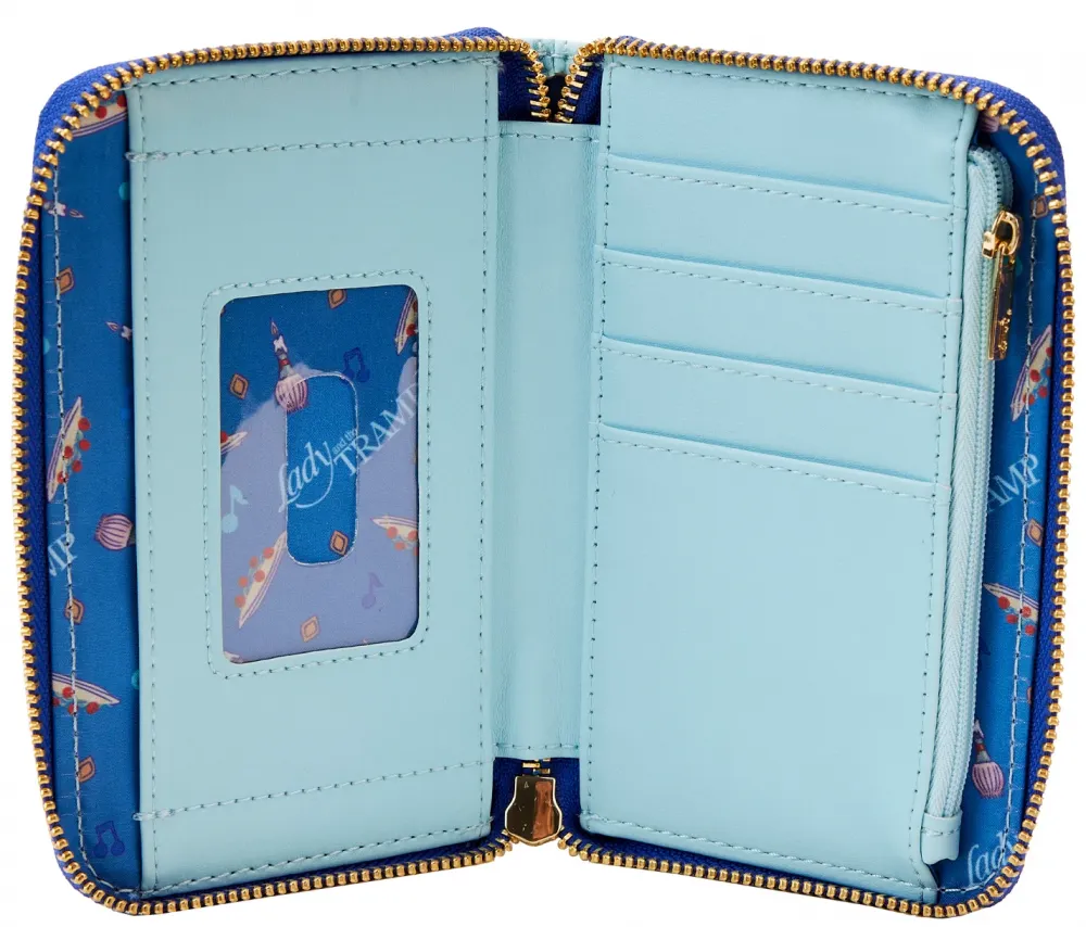 Lady and the Tramp Book Zip Around Wallet Loungefly